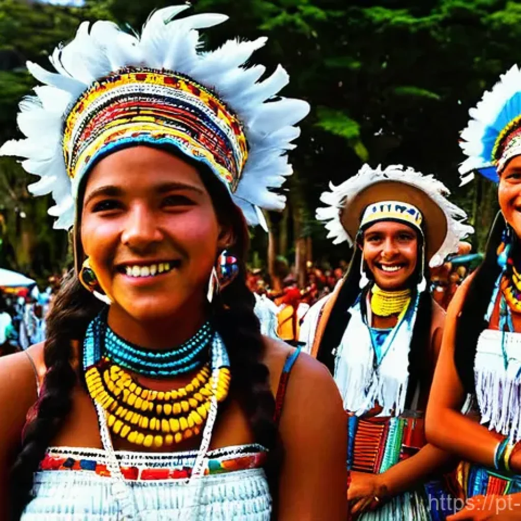 베네수엘라 민간 신앙과 종교 - **Prompt: Venezuelan Syncretic Festival in a Lively Street**
    A vibrant, sun-drenched street scen...