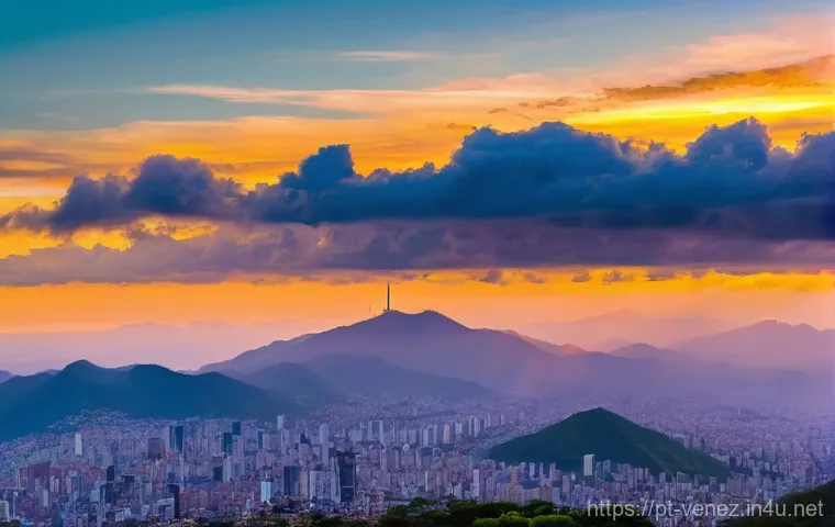 카라카스 관광 명소 - **Prompt:** A vibrant, bustling indoor food market scene in Caracas, reminiscent of Mercado de Chaca...
