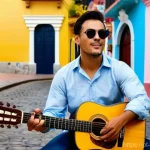 베네수엘라 관광 vs 콜롬비아 관광 - **Vibrant Colombian Cityscape with Historical Charm:** A bustling street scene in Cartagena, Colombi...